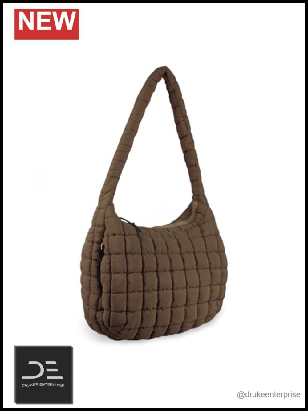 Quilted Puffer Tote Bag Crossbody Shoulder Hobo Nylon Lightweight Puffy